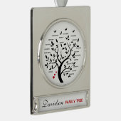 Personalisierter Big Family Tree (20 Namen) Banner-Ornament Silber (Rechts)