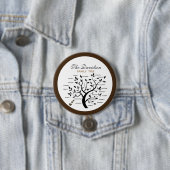 Personalisierter Big Family Tree (20 Namen) Button (Beispiel)