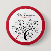 Personalisierter Big Family Tree (20 Namen) Button (Vorderseite)