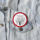 Personalisierter Big Family Tree (20 Namen) Button (Beispiel)