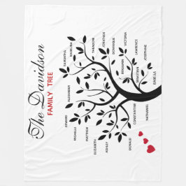 Personalisierter Big Family Tree (20 Namen) Fleecedecke