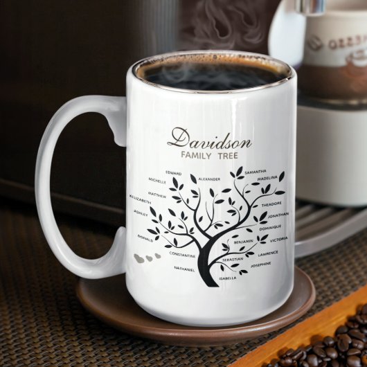 Personalisierter Big Family Tree (20 Namen) Kaffeetasse