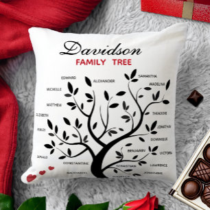 Personalisierter Big Family Tree (20 Namen) Kissen