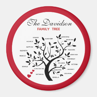 Personalisierter Big Family Tree (20 Namen) Magnet