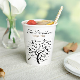 Personalisierter Big Family Tree (20 Namen) Pappbecher