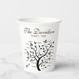 Personalisierter Big Family Tree (20 Namen) Pappbecher