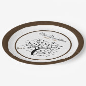 Personalisierter Big Family Tree (20 Namen) Pappteller (Schrägansicht)