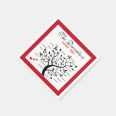 Personalisierter Big Family Tree (20 Namen) Serviette (Ecke)