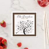 Personalisierter Big Family Tree (20 Namen) Serviette (Beispiel)