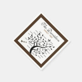Personalisierter Big Family Tree (20 Namen) Serviette (Ecke)