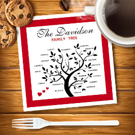 Personalisierter Big Family Tree (20 Namen) Serviette