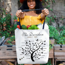 Personalisierter Big Family Tree (20 Namen) Tasche
