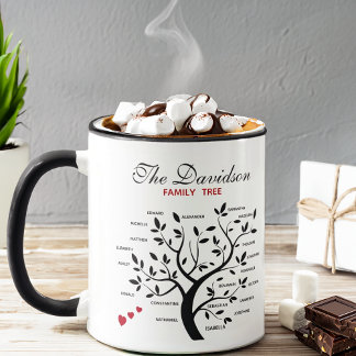 Personalisierter Big Family Tree (20 Namen) Tasse