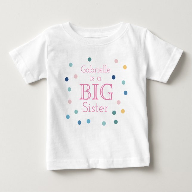 PERSONALISIERTER BIG-SISTER-T - Shirt (Vorderseite)