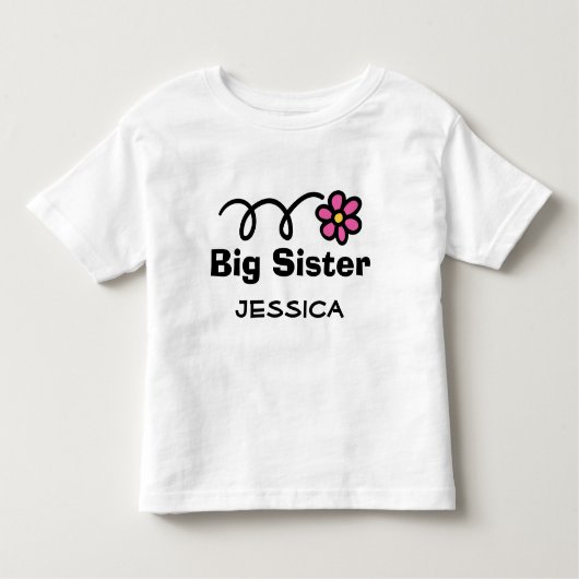 Personalisierter Big Sister T - Shirt für ältere G (Vorderseite)