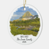 Personalisierter Big Sky Ornament, Montana Keramik Ornament (Links)