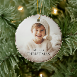 Personalisierter Bilder-Schmuck für Kinder Weihn Keramik Ornament