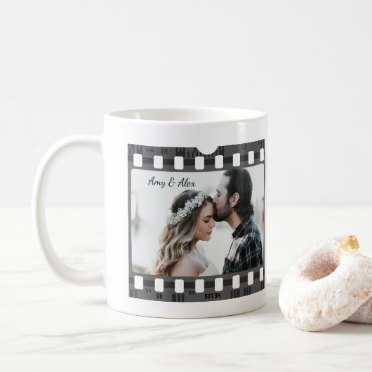Personalisierter Bilderrahmen für Filmrollen im Tr Kaffeetasse (Mit Donut)
