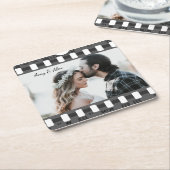 Personalisierter Bilderrahmen für Filmrollen im Tr Rechteckiger Pappuntersetzer (angewinkelt)
