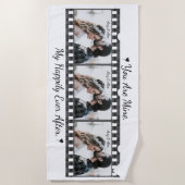 Personalisierter Bilderrahmen für Filmrollen im Tr Strandtuch (Vorderseite)