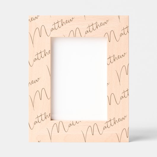 Personalisierter Bilderrahmen, Name handschriftlic Geätzte Rahmen (Vorderseite)