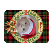 Personalisierter Bilderrahmen und Weihnachtskranz Magnet (Horizontal)