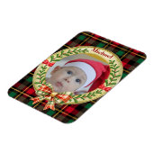 Personalisierter Bilderrahmen und Weihnachtskranz Magnet (Linke Seite)