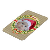 Personalisierter Bilderrahmen und Weihnachtskranz Magnet (Linke Seite)
