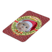 Personalisierter Bilderrahmen und Weihnachtskranz Magnet (Linke Seite)