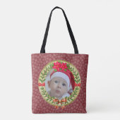 Personalisierter Bilderrahmen und Weihnachtskranz Tasche (Rückseite)