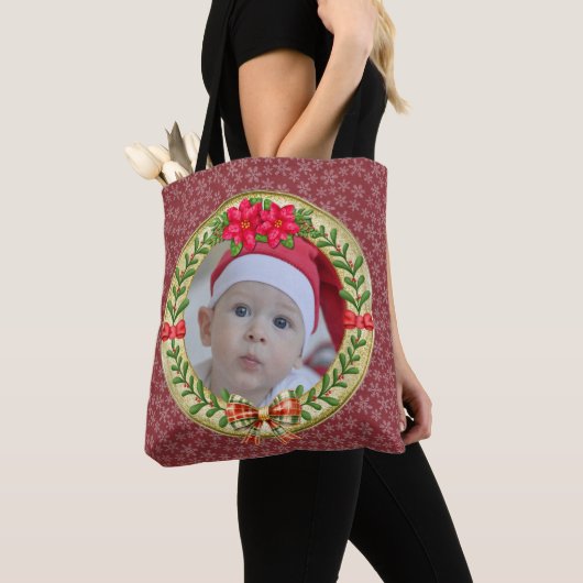 Personalisierter Bilderrahmen und Weihnachtskranz Tasche (Von Nahem)
