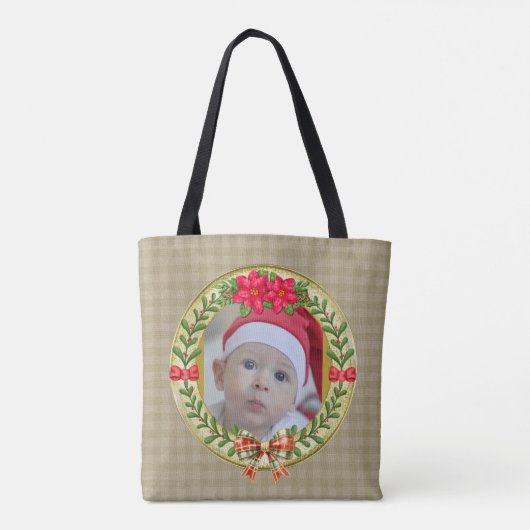 Personalisierter Bilderrahmen und Weihnachtskranz Tasche (Rückseite)