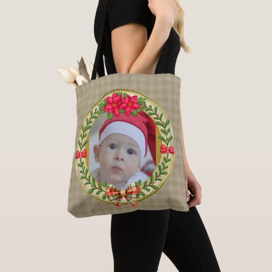 Personalisierter Bilderrahmen und Weihnachtskranz Tasche (Von Nahem)