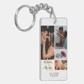 Personalisierter Bildtext 5 - FotoCollage Schlüsselanhänger (Vorderseite links)