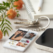 Personalisierter Bildtext 5 - FotoCollage Schlüsselanhänger (Vorderseite rechts)