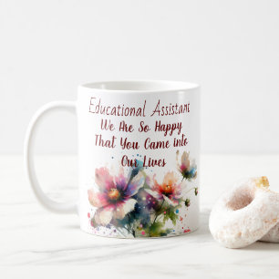 Personalisierter Bildungsassistent / Moderne Blume Kaffeetasse