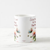 Personalisierter Bildungsassistent / Moderne Blume Kaffeetasse (Mittel)