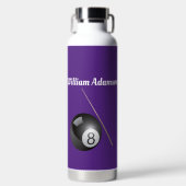 Personalisierter Billardball und -queue  Trinkflasche (Vorderseite)