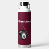 Personalisierter Billardball und -queue Trinkflasche (Vorderseite)