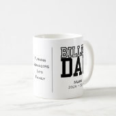 Personalisierter Billet-Vater mit einem wissenscha Kaffeetasse (VorderseiteRechts)