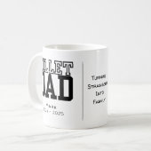 Personalisierter Billet-Vater mit einem wissenscha Kaffeetasse (Vorderseite Links)