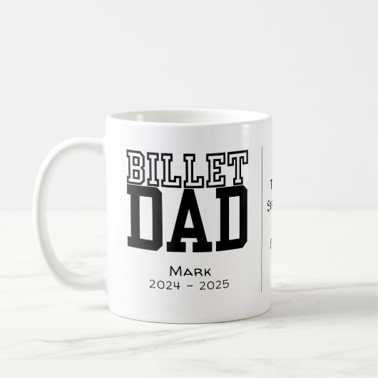 Personalisierter Billet-Vater mit einem wissenscha Kaffeetasse (Links)