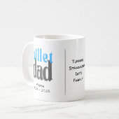 Personalisierter Billet-Vater mit einem wissenscha Kaffeetasse (Vorderseite Links)