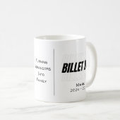 Personalisierter Billet-Vater mit einem wissenscha Kaffeetasse (VorderseiteRechts)