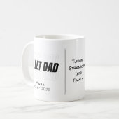 Personalisierter Billet-Vater mit einem wissenscha Kaffeetasse (Vorderseite Links)