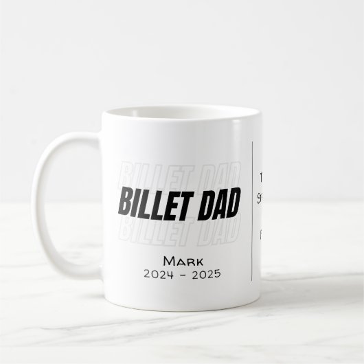 Personalisierter Billet-Vater mit einem wissenscha Kaffeetasse (Links)