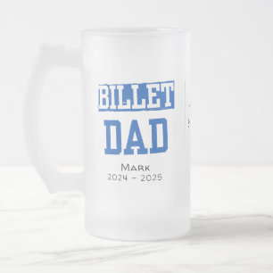 Personalisierter Billet-Vater mit einem wissenscha Mattglas Bierglas