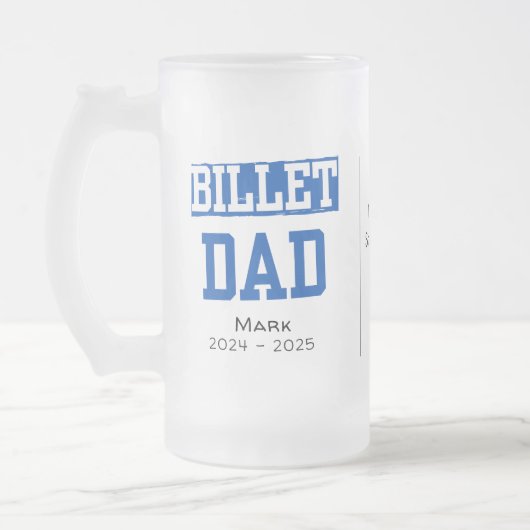 Personalisierter Billet-Vater mit einem wissenscha Mattglas Bierglas (Links)