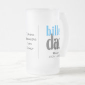 Personalisierter Billet-Vater mit einem wissenscha Mattglas Bierglas (VorderseiteRechts)