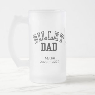 Personalisierter Billet-Vater mit einem wissenscha Mattglas Bierglas
